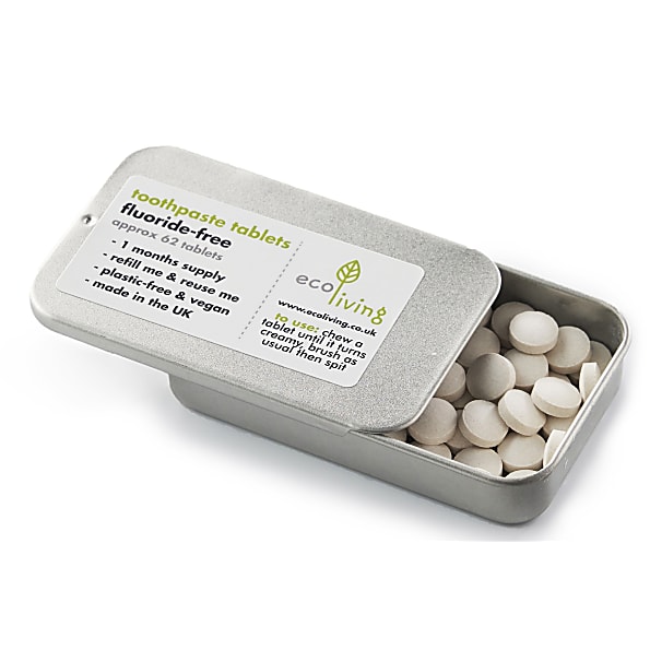 Eco Living Comprimes de Dentifrice - dans une boîte (sans fluoride)