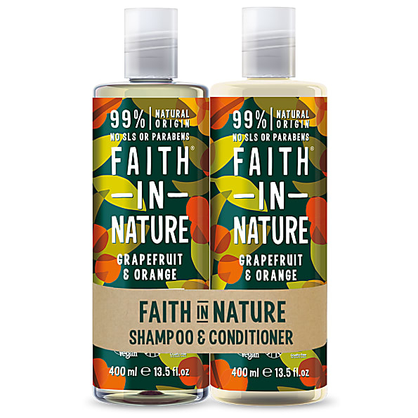 Faith in Nature Shampoing & Apres-Shampoing Pamplemousse & Orange