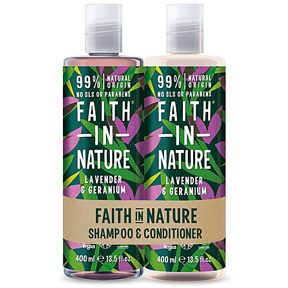 Faith in Nature Shampoing & Apres-Shampoing Lavande & Geranium
