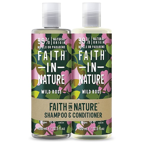 Faith in Nature Shampoing & Après-Shampoing à la Rose Sauvage
