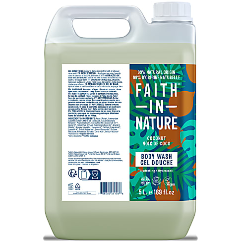 Faith in Nature Gel Douche et Bain à la Noix de Coco - 5 litres