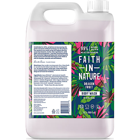 Faith in Nature Gel Douche aux Fruit du Dragon - 5L