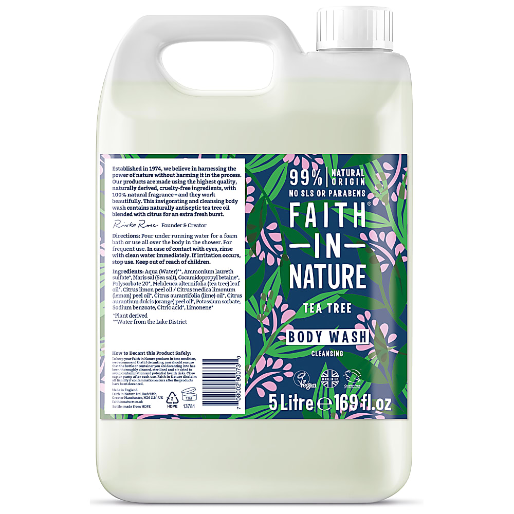 Faith in Nature Gel Douche & Bain à l'Arbre à The - 5 litres