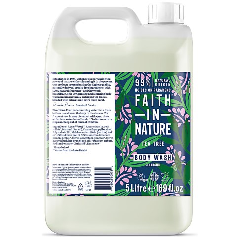 Faith in Nature Gel Douche & Bain à l'Arbre à Thé - 5 litres