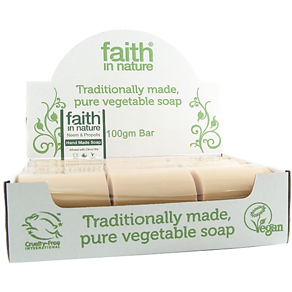 Faith in Nature Boîte de 18 Savons Naturels au Neem - Non Emballes