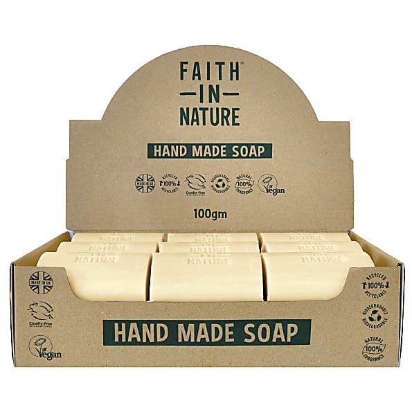 Faith in Nature Boîte de 18 Savons Naturels Sans Parfum - Non Emballes