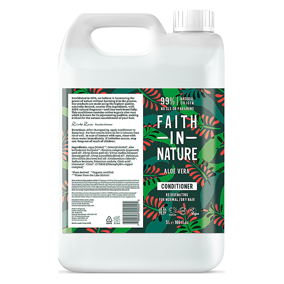 Faith in Nature Apres Shampoing à l'Aloe Vera - 5 L