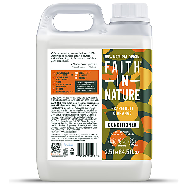 Faith in Nature Apres-Shampooing Pamplemousse & Orange 2,5L