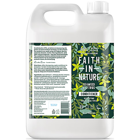 Faith in Nature Après Shampoing aux Algues & Agrumes 5 L