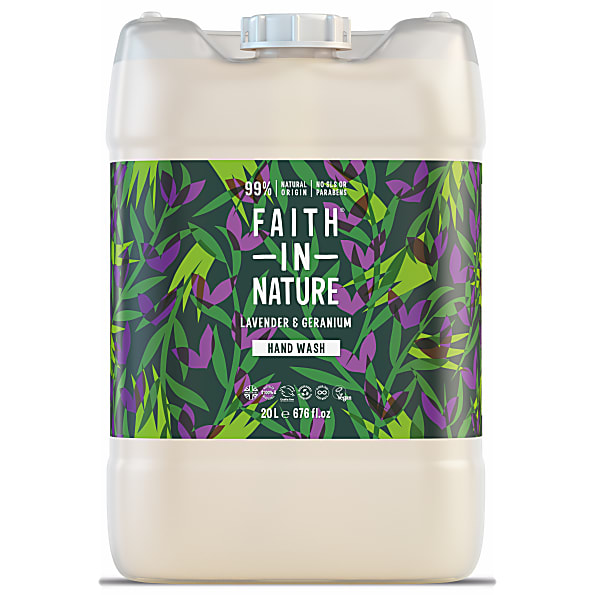 Faith in Nature Savon Mains Liquide à la Lavande et au Geranium - 20L