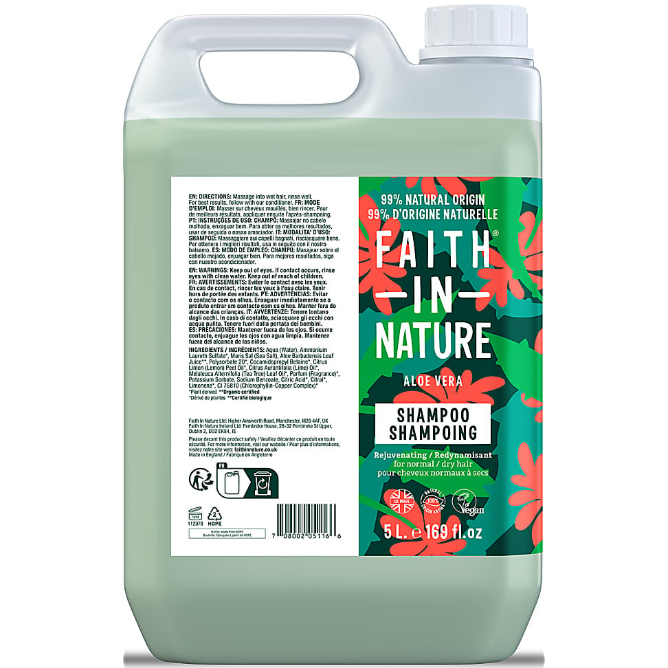 Faith in Nature Shampoing a l'Aloe Vera - 5L