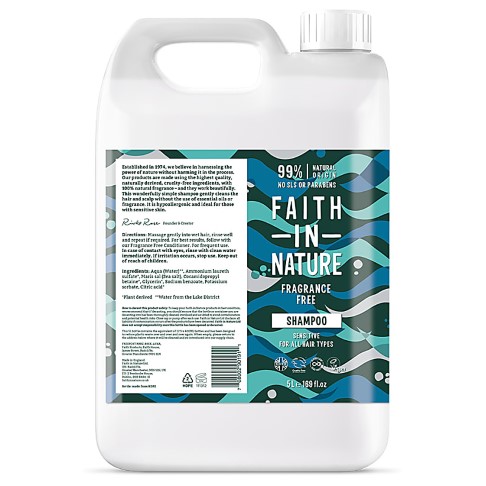 Faith in Nature Shampoing Sans Parfum 5L