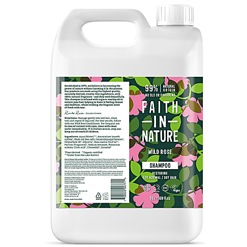 Faith in Nature Shampoing à la Rose Sauvage 5L