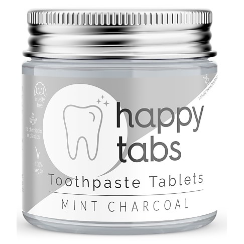 Happy Tabs Dentifrice en Pastilles - Menthe Charbon (sans fluor)