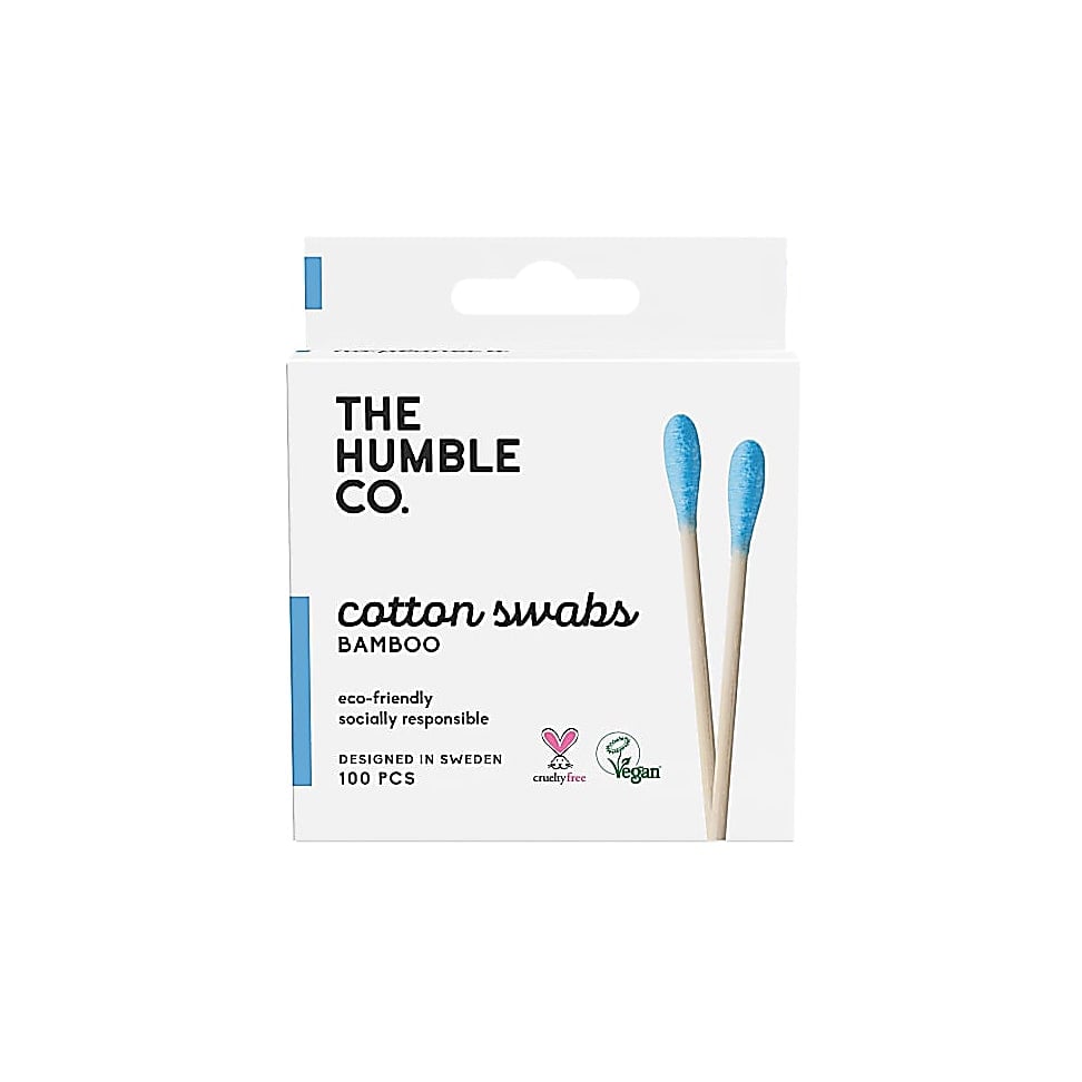 Humble Bâtonnets d'Oreille en Coton - Bleu (100 unites)