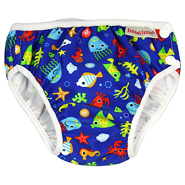 ImseVimse Maillot de Bain Couche Lavable - Blue Sea Life (S 6 - 8 kg)