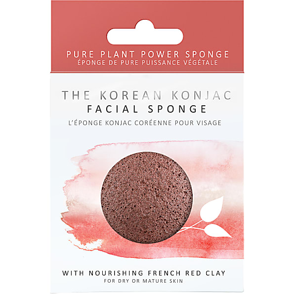Konjac - Eponge konjac pour le visage - Argile rouge