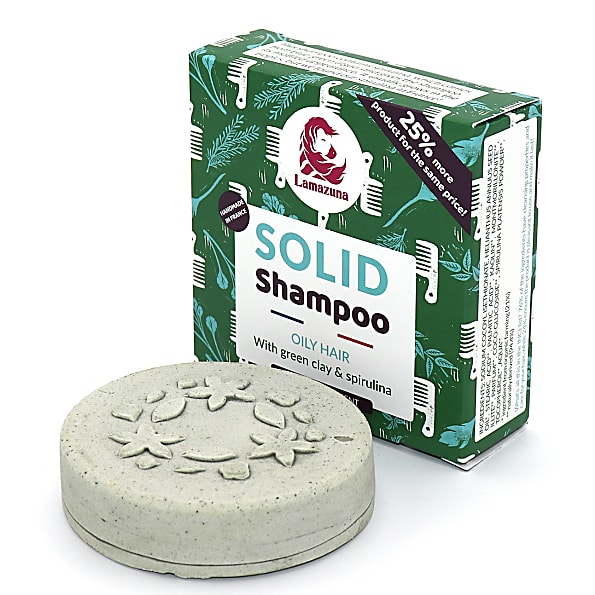 Lamazuna Shampooing Solide pour Cheveux Gras - Argile Verte & Spiru...