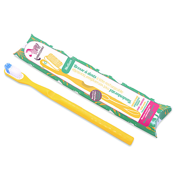 Lamazuna Brosse à Dents Rechargeable - Jaune (Medium)