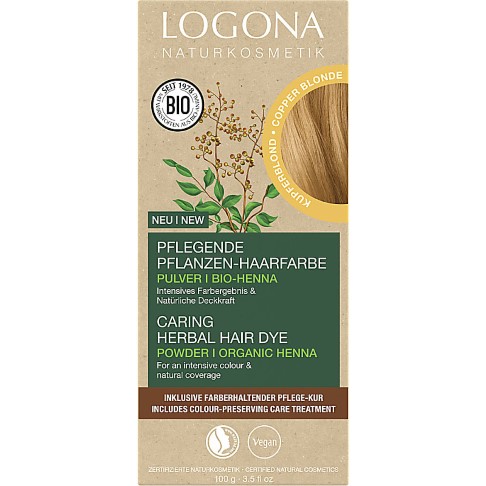 Logona Poudre Colorante pour Cheveux Blond Cuivré