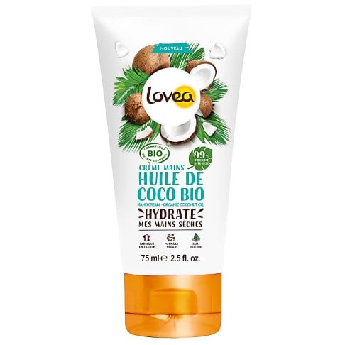 Lovea Crème Mains Huile de Coco Bio (peau sèche)