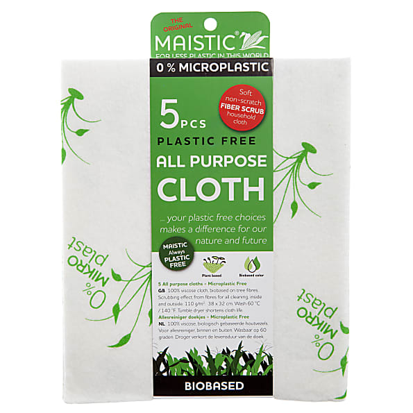 Maistic Chiffon Tout Usage Sans Plastique (5 chiffons)