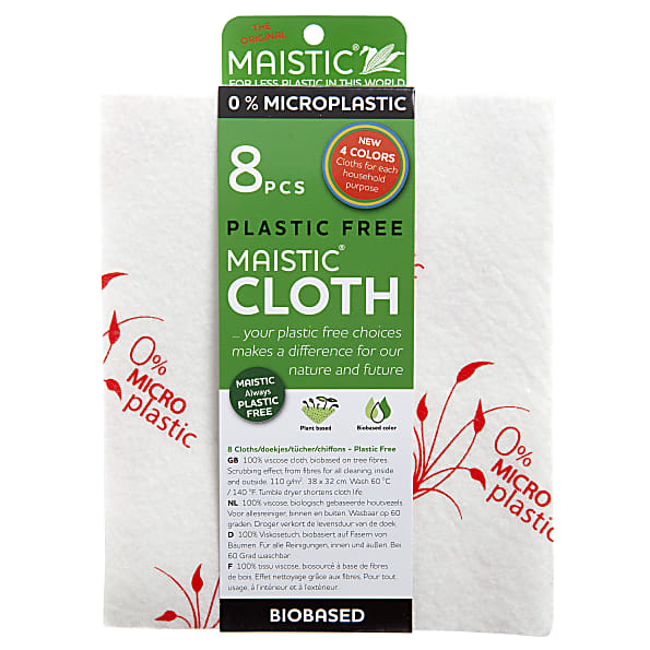 Maistic Chiffon Tout Usage Sans Plastique (8 chiffons)