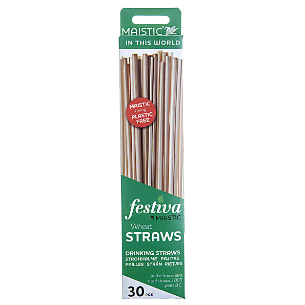 Maistic Pailles de Ble Reutilisables (30 pailles)