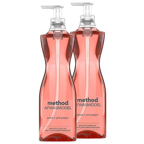 Method Liquide Vaisselle - Pêche & Poivre Rose PACK DUO