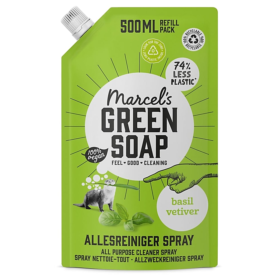 Marcel's Green Soap Spray Nettoie-tout Basilic & Vetiver Recharge