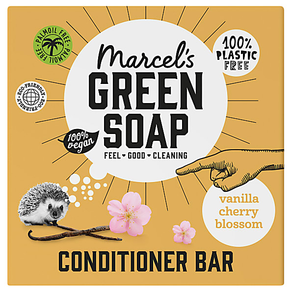 Marcel's Green Soap Apres-Shampooing Solide Vanille & Fleur de Ceri...