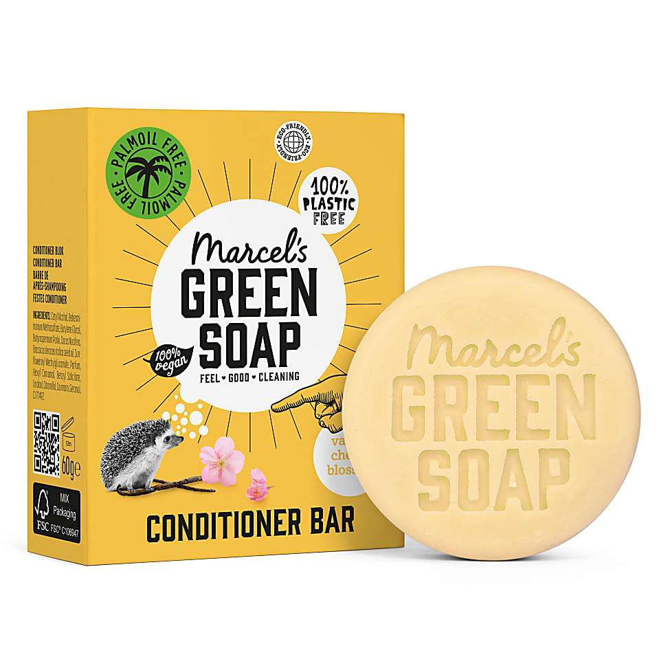 Marcel's Green Soap Apres-Shampooing Solide Vanille & Fleur de Ceri...