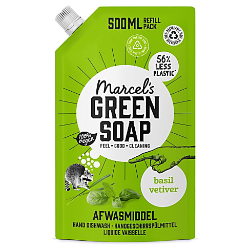 Marcel’s Green Soap Liquide Vaisselle Basilic & Vétiver Recharge