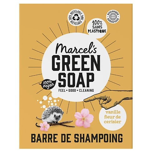 Marcel's Green Soap Shampooing Solide en Barre Vanille & Fleur de Cerisier