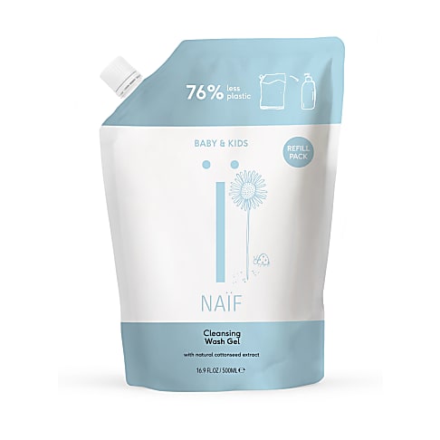 Naïf Gel Douche & Bain Nettoyant pour Bébés & Enfants Recharge