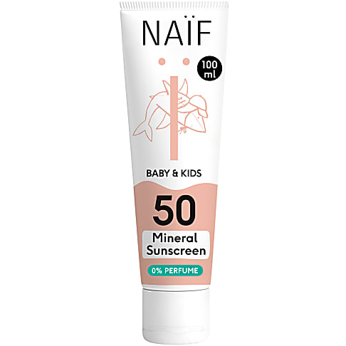 Naïf Crème Solaire Bébés & Enfants FPS50 Sans Parfum (100ml)