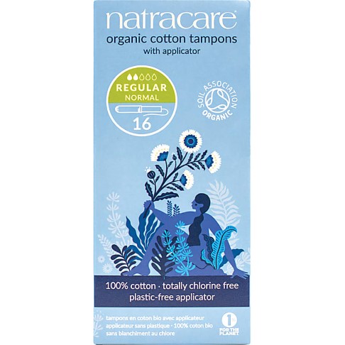 Natracare Tampons en Coton Bio avec Applicateur Regular 16pcs