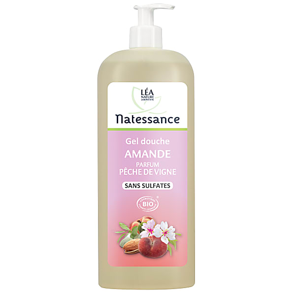 Natessance - Douche Creme Amande Pêche de vigne - Sans Sulfates - 1 l