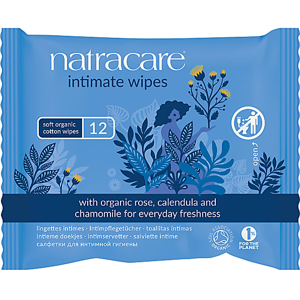 Natracare - Lingettes Intimes Feminines en Coton Biologique