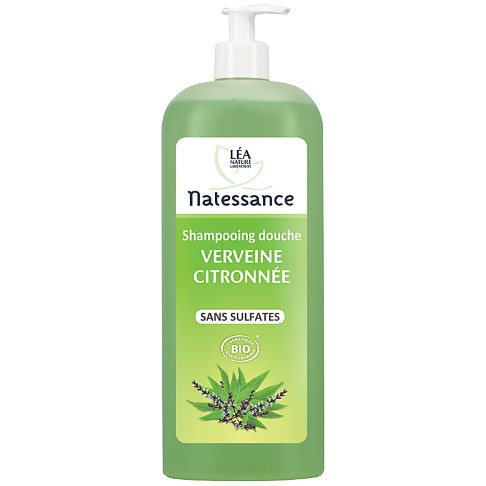Natessance - Shampooing Douche Verveine Citron - Sans Sulfates - 1 l