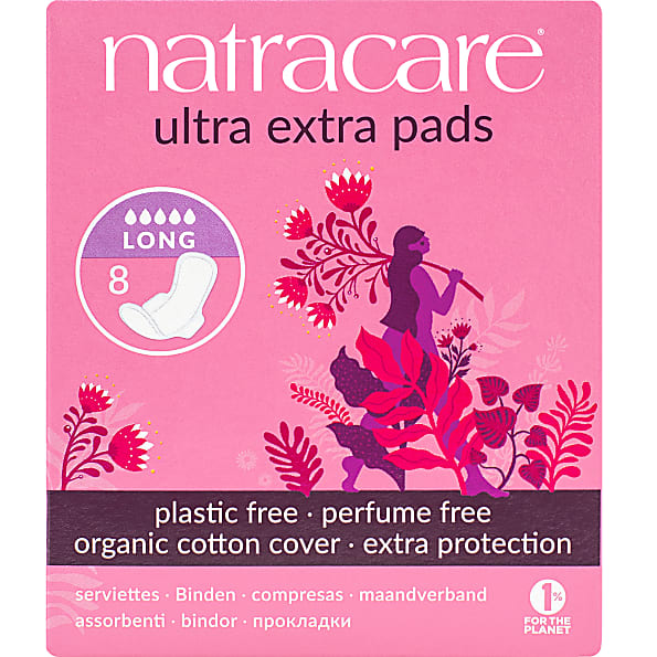 Natracare Ultra Extra Serviettes Hygieniques Long 8pcs (Long)
