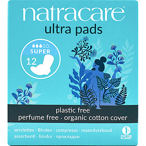 Natracare Ultra Serviettes Hygieniques Super 12pcs (Super with Wing...