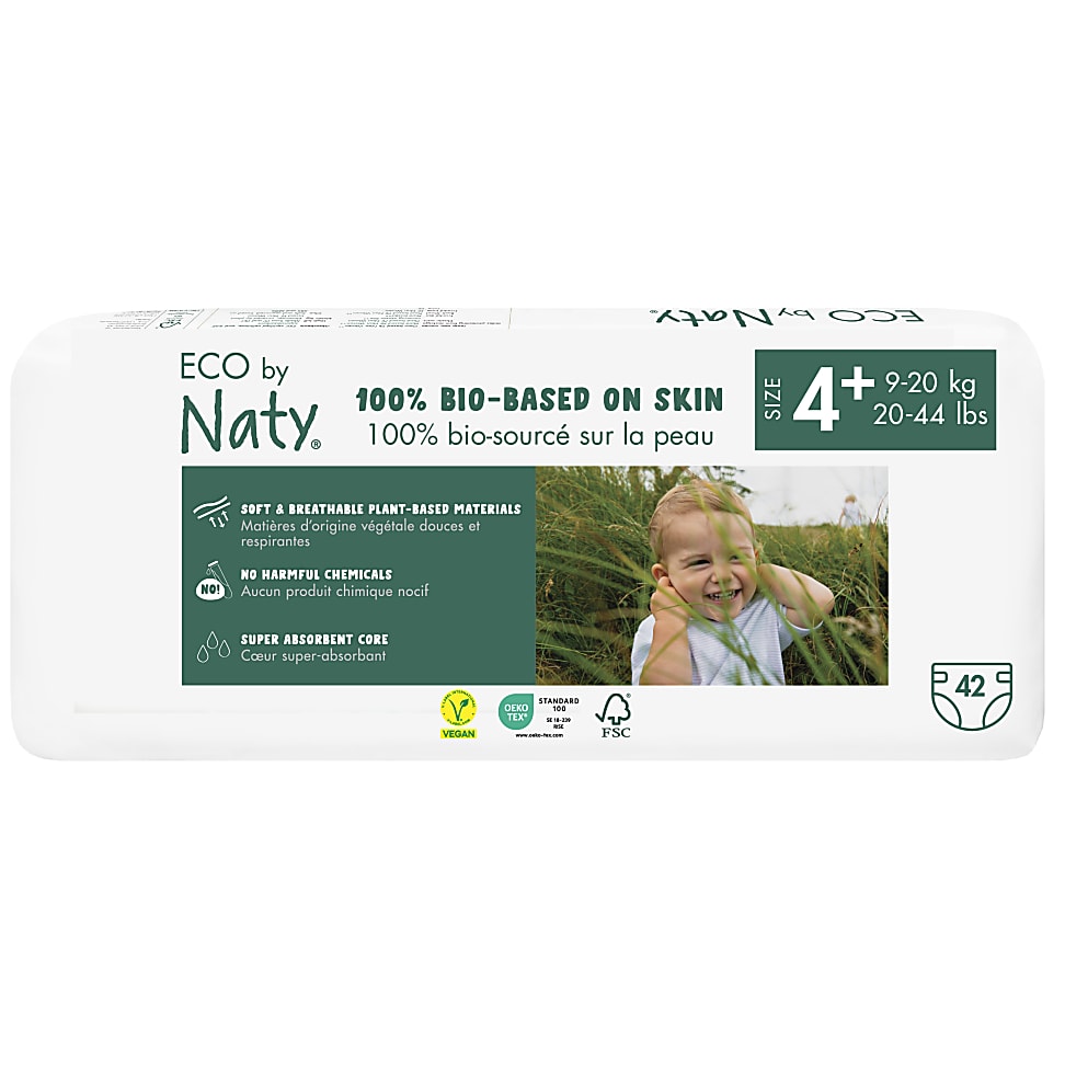 Naty by Nature Babycare - Couches Taille 4+ - Pack Économique