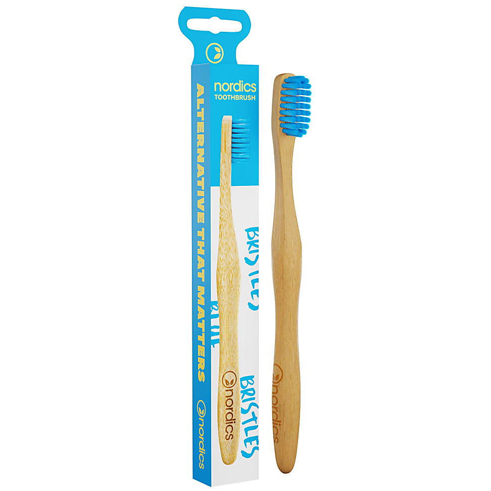 Nordics Bamboo Brosse à Dents à Poils Bleus