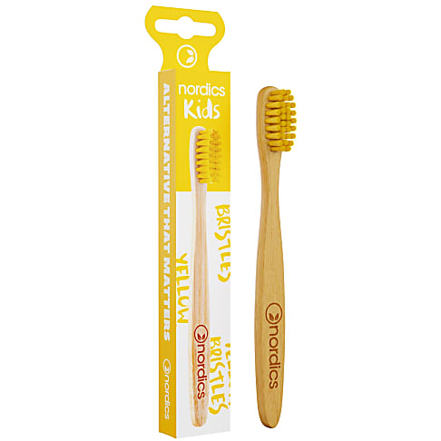 Nordics Bamboo Kids Brosse à Dents Poils Souples - Jaune