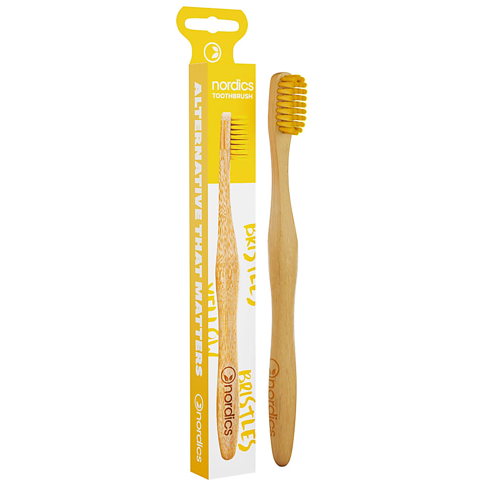Nordics Bamboo Brosse à Dents à Poils Jaunes
