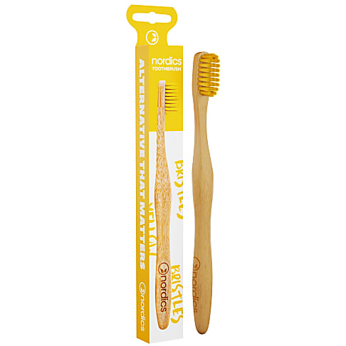 Nordics Bamboo Brosse à Dents à Poils Jaunes