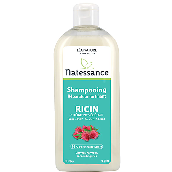 Natessance - Shampoing Huile de ricin et Keratine vegetale - 500ml