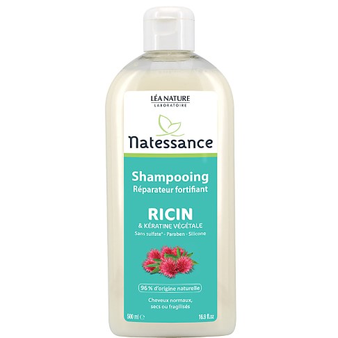 Natessance - Shampoing Huile de ricin et Kératine végétale - 500ml