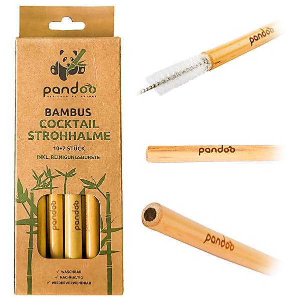 Pandoo Pailles à Cocktail en Bambou